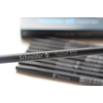 施耐德（Schneider）德国进口笔芯签字笔芯经典Base替芯进口中性笔芯0.5mm黑色850 3支装