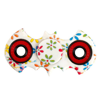 蝙蝠花纹单手指减压陀螺 三角指尖陀螺 指尖陀螺 f款花朵