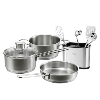 德国菲仕乐fissler 精致生活厨房八件套奶锅煎锅汤锅锅铲汤勺