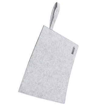 信发 TRNFA MZ-109 横版灰色毛毡文件袋/手拎拉链公文包 办公生活收纳袋/A4资料套/笔记本保护套袋