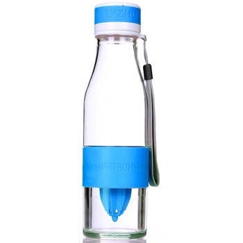 绿珠lvzhu 500ml 创意活力手动榨汁柠檬杯L1602天蓝色
