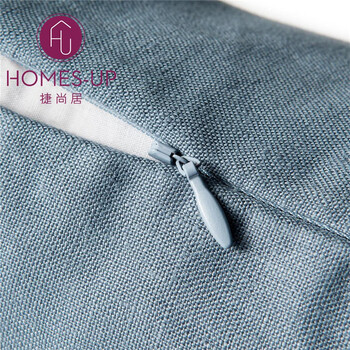 Homesup 捷尚居 惬意自然亚麻素色靠垫套 沙发抱枕 不含芯 灰色 45cm*45cm