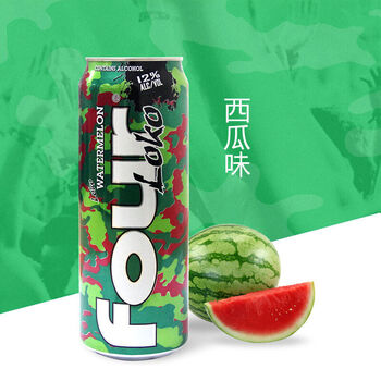 美国four loko 进口啤酒 断片酒 失身酒四洛克 果味饮料 695ml 西瓜味