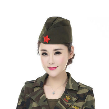 shenxin船形军帽水兵舞帽子国军船帽子俄罗斯美军女兵广场舞演出船型