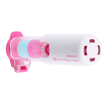 国誉(KOKUYO)办公活页便携保护打孔贴纸装订补强器200张 36*25*97mm 粉红 TA-PSM10P