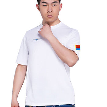 迪恪赛威 空军飞行员迷彩t恤 户外运动速干透气短袖 圆领衫 空白色