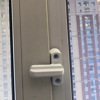 格奥德 t型月牙锁 塑钢平开窗锁扣 五金配件门窗防盗锁 白色 t型锁yy