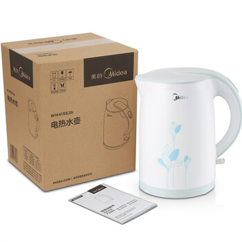 美的（Midea）电水壶进口温控无缝全钢电热水壶WH415E2b（烧水壶)