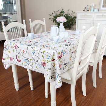 Homix 100*140cm精品棉麻桌布 茉莉庄园