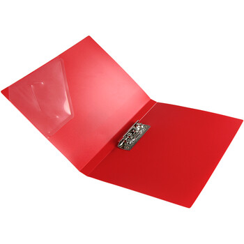 金得利A4单强力文件夹带插袋资料夹册简历报告档案夹学生用试卷文件夹办公用品文具批发红色AF602