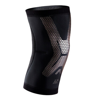 LP运动护膝透气跑步篮球羽毛球膝关节护具通用 轻量炫能CT71银色M