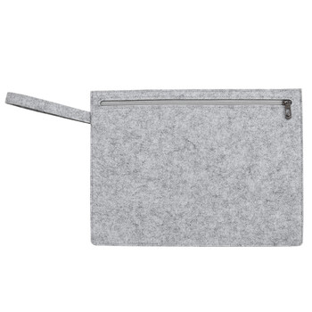 信发 TRNFA MZ-109 横版灰色毛毡文件袋/手拎拉链公文包 办公生活收纳袋/A4资料套/笔记本保护套袋