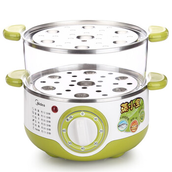 
                                        美的（Midea）煮蛋器SYH18-2A 家用早餐机 多用电蒸锅 智能防干烧                