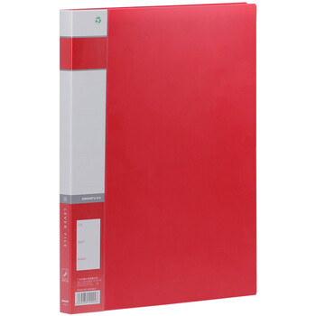 金得利A4单强力文件夹带插袋资料夹册简历报告档案夹学生用试卷文件夹办公用品文具批发红色AF602