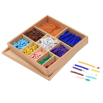 【虎天天蒙氏早教教具】正品蒙特梭利数学记忆数学四则运算乘法串珠