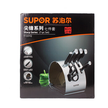 
                                        苏泊尔（SUPOR） 刀具精品七件套厨房工具切片砍骨多用水果剪刀T1331Q刀具套装 精品七件套                