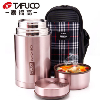 
                                                                                泰福高（TAFUCO）日本焖烧杯女超长保温饭盒焖烧壶大容量焖粥神器密封便携闷烧罐汤壶保温桶 保温保冷 T2005褐色1000ML+原装保温袋                