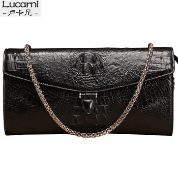 卡梵蒂gavadi 鳄鱼皮女包真皮奢侈品欧美国际大牌包包单肩斜挎包链条
