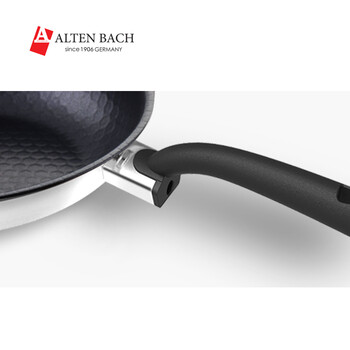 
                                        阿尔滕巴赫（ALTENBACH）德国品质进口不锈钢医用材质不粘锅电磁炉通用炒锅 炒菜锅 30CM送锅盖                