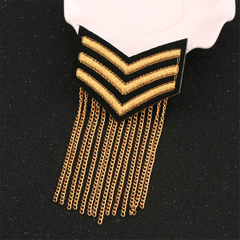 宏铂 时尚男士勋章肩章 小西装多层肩章饰品男流苏肩章配饰 款二