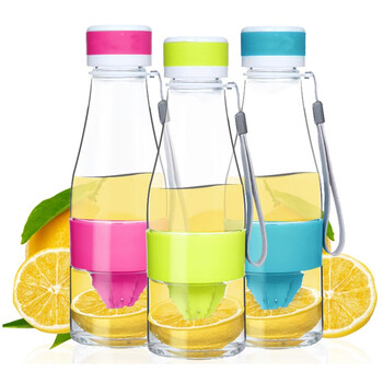 绿珠lvzhu 500ml 创意活力手动榨汁柠檬杯L1602天蓝色