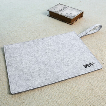 信发 TRNFA MZ-109 横版灰色毛毡文件袋/手拎拉链公文包 办公生活收纳袋/A4资料套/笔记本保护套袋