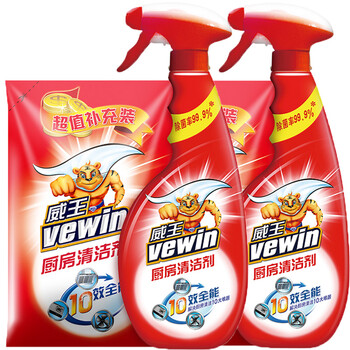 威王厨房清洁剂10效功能 500gx2 补充装x2