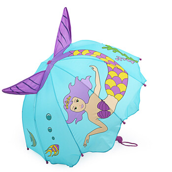 儿童雨伞 漂亮女童雨伞阳伞 美人鱼立体公主伞 卡通伞宝宝伞儿童礼品