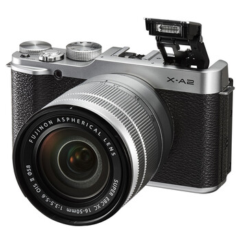富士（FUJIFILM）X-A2 微单电套机（XC16-50II）经典银 APS-C 自拍翻转屏 WiFi XA2时尚复古