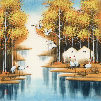 王蒙《云水山居图》87896次出价0306601职业画家 萧泽龙《年年有余