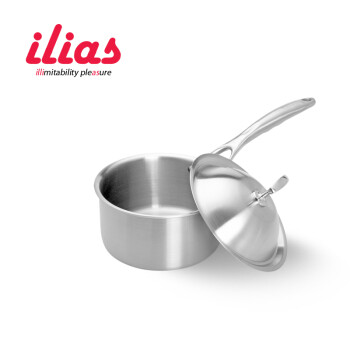 
                                        伊利亚斯（iLias）奶锅无涂层平底锅304不锈钢电磁炉通用                