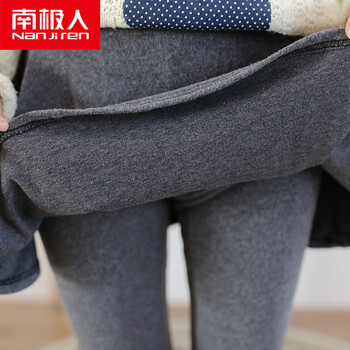 南极人秋冬季假两件打底裤裙裤加厚加绒女百褶外穿大码显瘦带裙子 黑色 M 适合1尺8到2尺2腰围