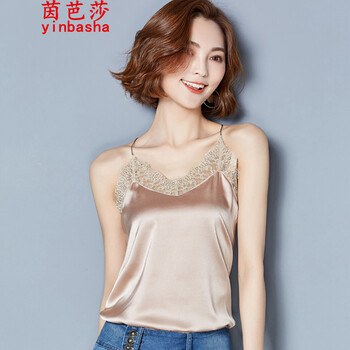 茵芭莎 2017夏装新款吊带b2733 卡其色 m