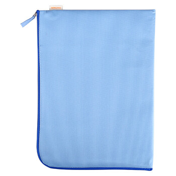 国誉(KOKUYO)A4文件袋L型拉链单面半透明款网格文件资料拉边袋（335*245*7mm）蓝 2个 WSG-KUK111B