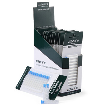 正牌一次性抛弃型过滤芯 滤珠吸附便捷更换ZB-117（10支X12）香菸过滤器 烟具 生日礼物 中盒