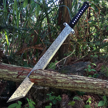 宝锋号 一体龙泉刀剑 高锰钢战刀 佩刀 户外刀 唐直刀 大刀 车载兵器