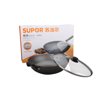
                                                                                苏泊尔（SUPOR） 苏泊尔炒菜锅 铁supor健康精铸铁炒锅 电磁炉通用FC32E                