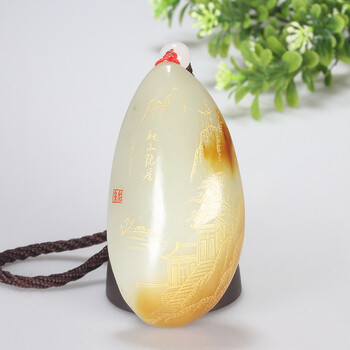 07克  古月宝轩拍卖已结束06海派玉雕大师崔哲豪作品 和田玉白玉唐