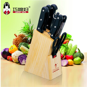 
                                        巧媳妇（SMARTWIFE） 刀具套装八件套 T-358 八件套菜刀组合厨具厨房套刀                