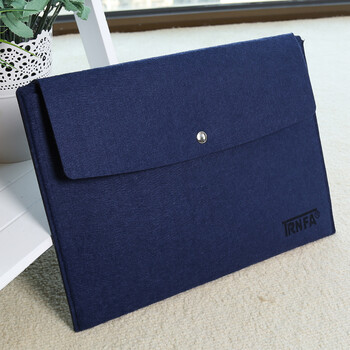 信发 TRNFA MZ-162 蓝色毛毡文件袋/手拿按扣公文袋 办公生活收纳袋/A4资料套袋文具 信发 TRNFA MZ-162 蓝色毛毡文件袋/手拿按扣公文袋 办公生活收纳袋/A4资料套袋文具