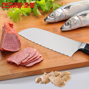 
                                        欧圣美 锯齿冷冻刀（冻肉刀 面包刀 日本料理刀 厨房刀具 菜刀)                