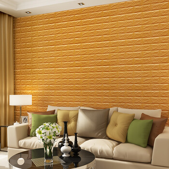 wb 【今日7折优惠】3d立体墙贴纸创意砖纹墙贴电视背景墙壁纸客厅卧室