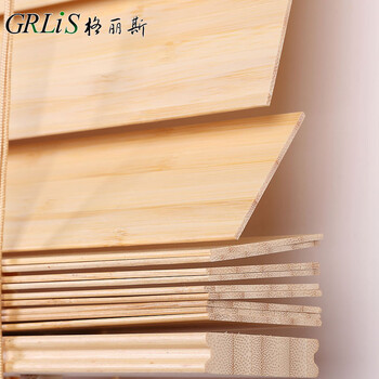 
                                                                                GRACEBLIND竹子百叶窗帘遮光升降百叶帘环保竹帘客厅书房卧室厨房卫生间中式百页窗帘定制 【标准】楠竹+宽布带+5cm叶片                