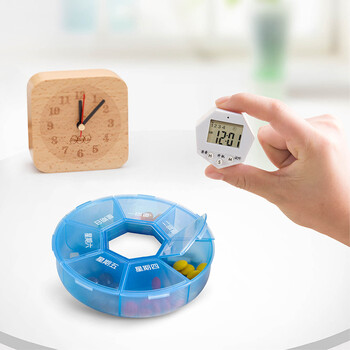 金隆兴(Glosen)小药盒一周分装定时药盒随身迷你电子智能药盒老人吃药提醒器便携薬盒 7格录音版 R8341