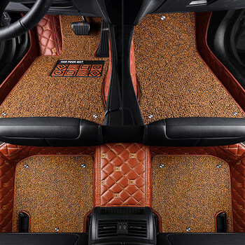 科雷嘉汽车脚垫棕色脚垫棕黑丝圈双龙爱腾路帝柯兰多帝维拉雷斯特w