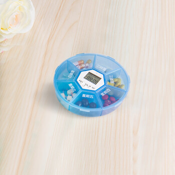 金隆兴(Glosen)小药盒一周分装定时药盒随身迷你电子智能药盒老人吃药提醒器便携薬盒 7格录音版 R8341