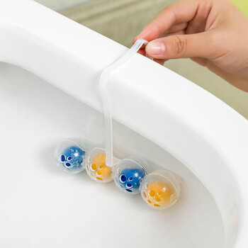 创意悬挂式厕所马桶除臭剂 浴室卫生间去污清洁球 洁厕灵(4个装)