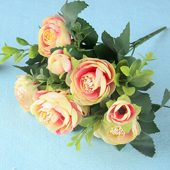 假花仿真山茶花单支把束家庭插花客厅餐桌卧室布花绢花装饰品花艺