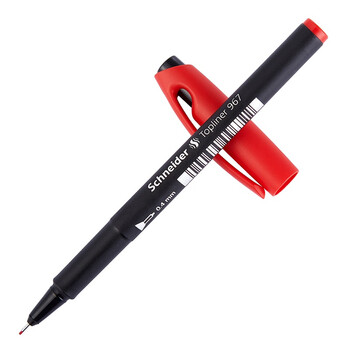 施耐德（Schneider）针管笔美术设计动漫勾线描边绘画德国进口速写笔967红色3支装