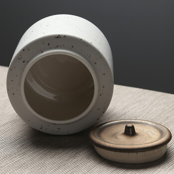 苏氏陶瓷(SUSHI CERAMICS)茶叶罐时尚亚光铁锈茶具配件(白) 苏氏陶瓷(SUSHI CERAMICS)茶叶罐时尚亚光铁锈茶具配件(白)